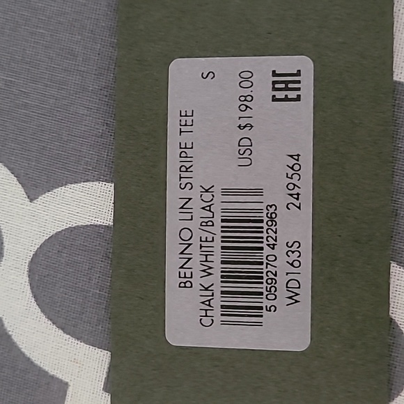 All Saints Benno Line Stripe tee with slip dress - Picture 7 of 7